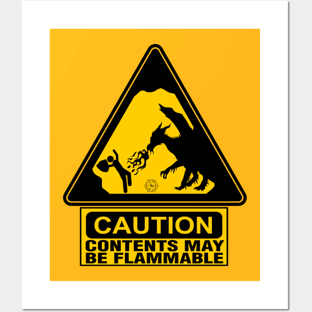 Caution: Contents May Be Flammable Wall Art by masciajames